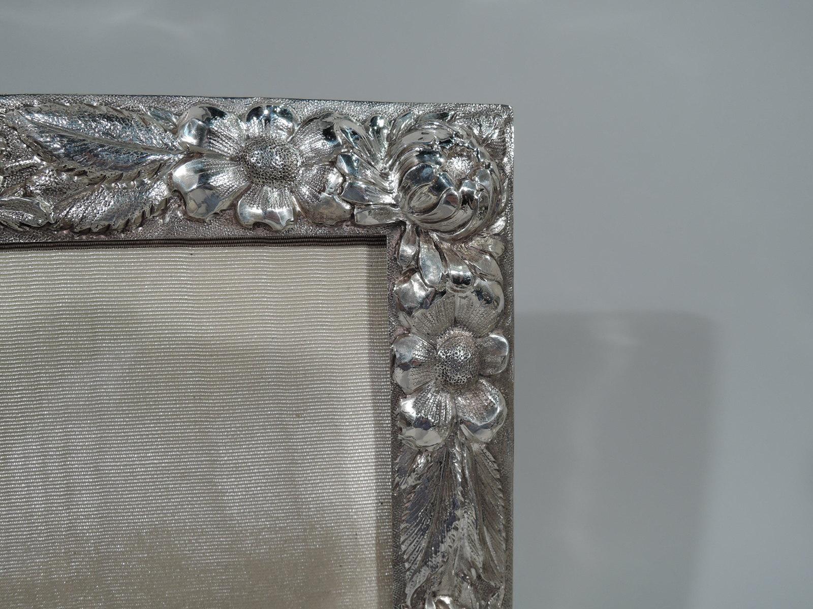 Victorian Antique Repoussé Sterling Silver Picture Frame by Stieff of Baltimore
