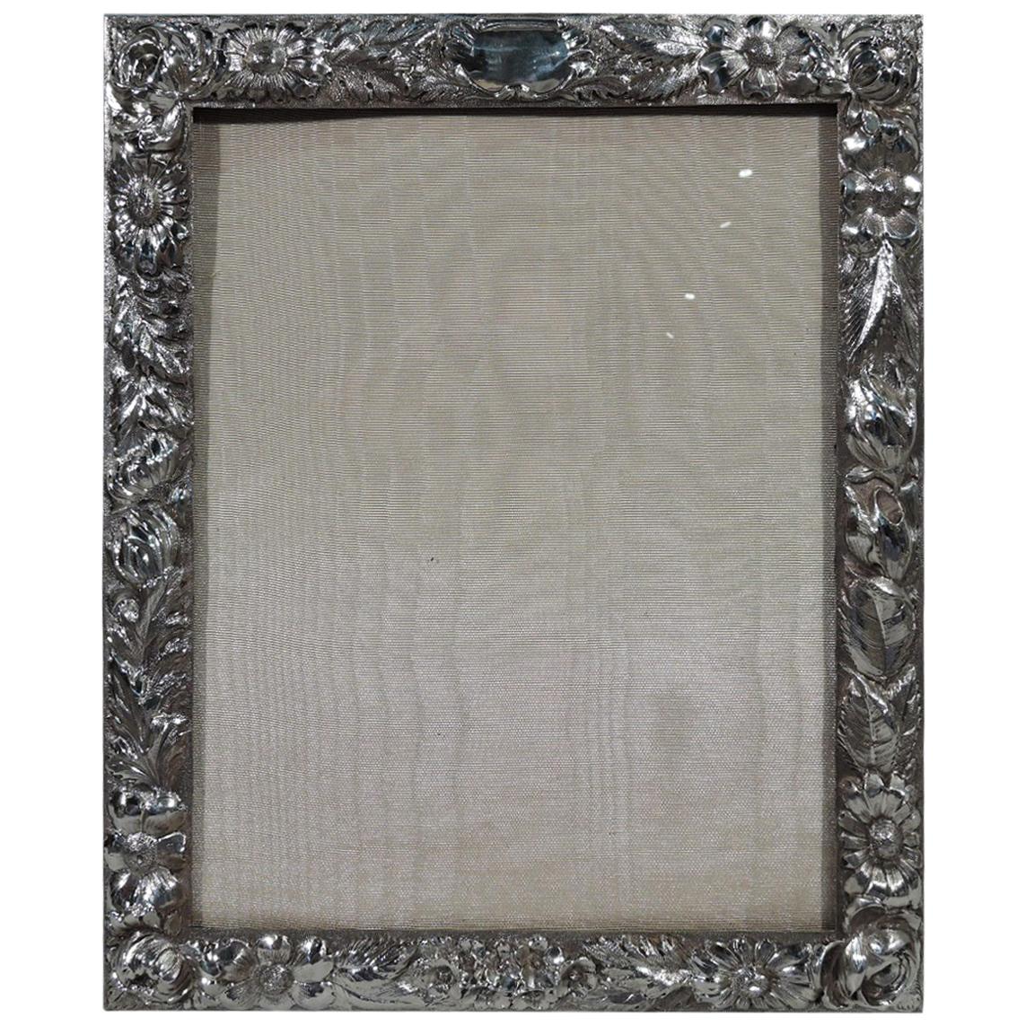 Antique Repoussé Sterling Silver Picture Frame by Stieff of Baltimore