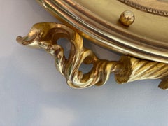 Antique Reproduction Gilt Framed Convex Mirror