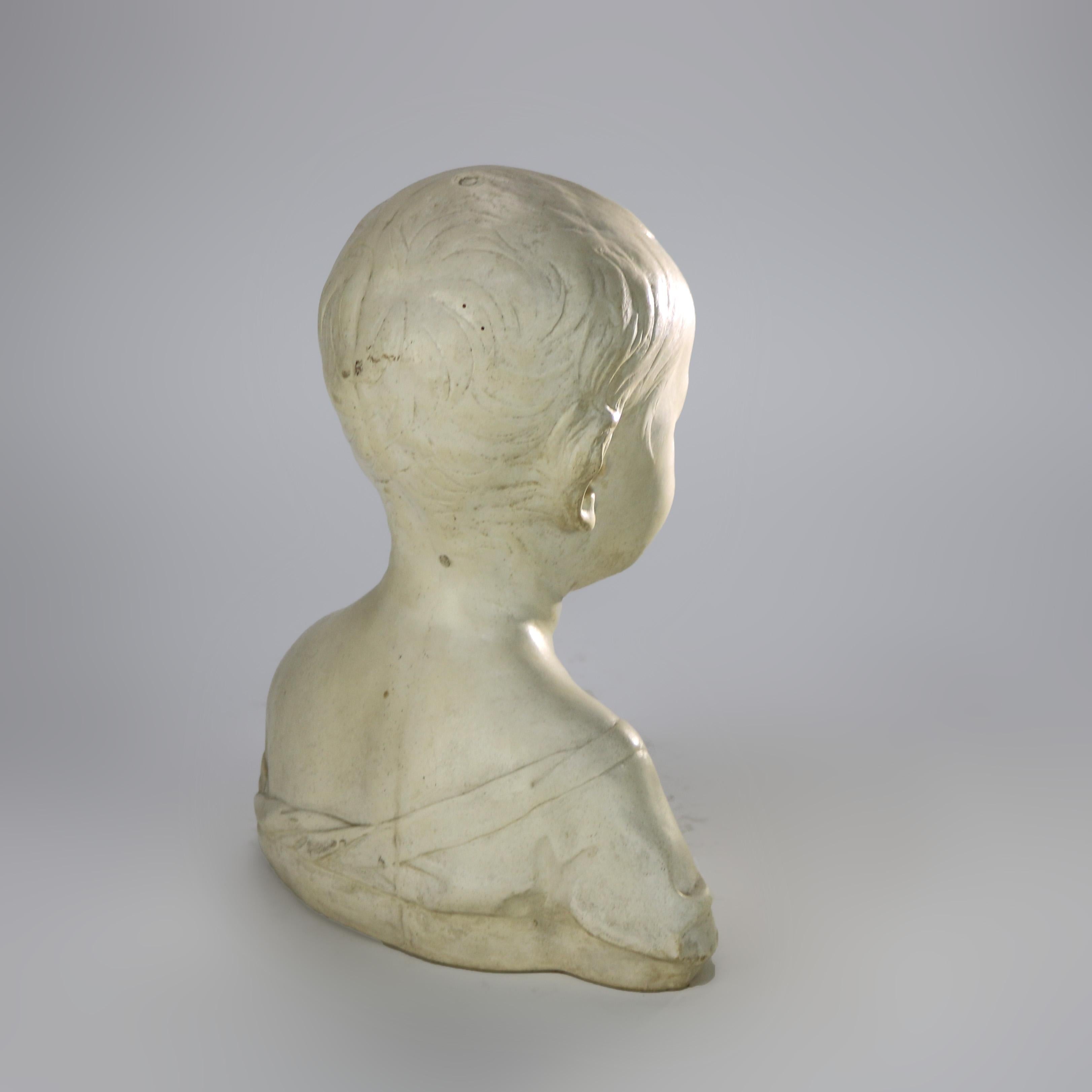 Reproduction ancienne de la National Gallery Bust Of A Child Sculpture C1930 en vente 1