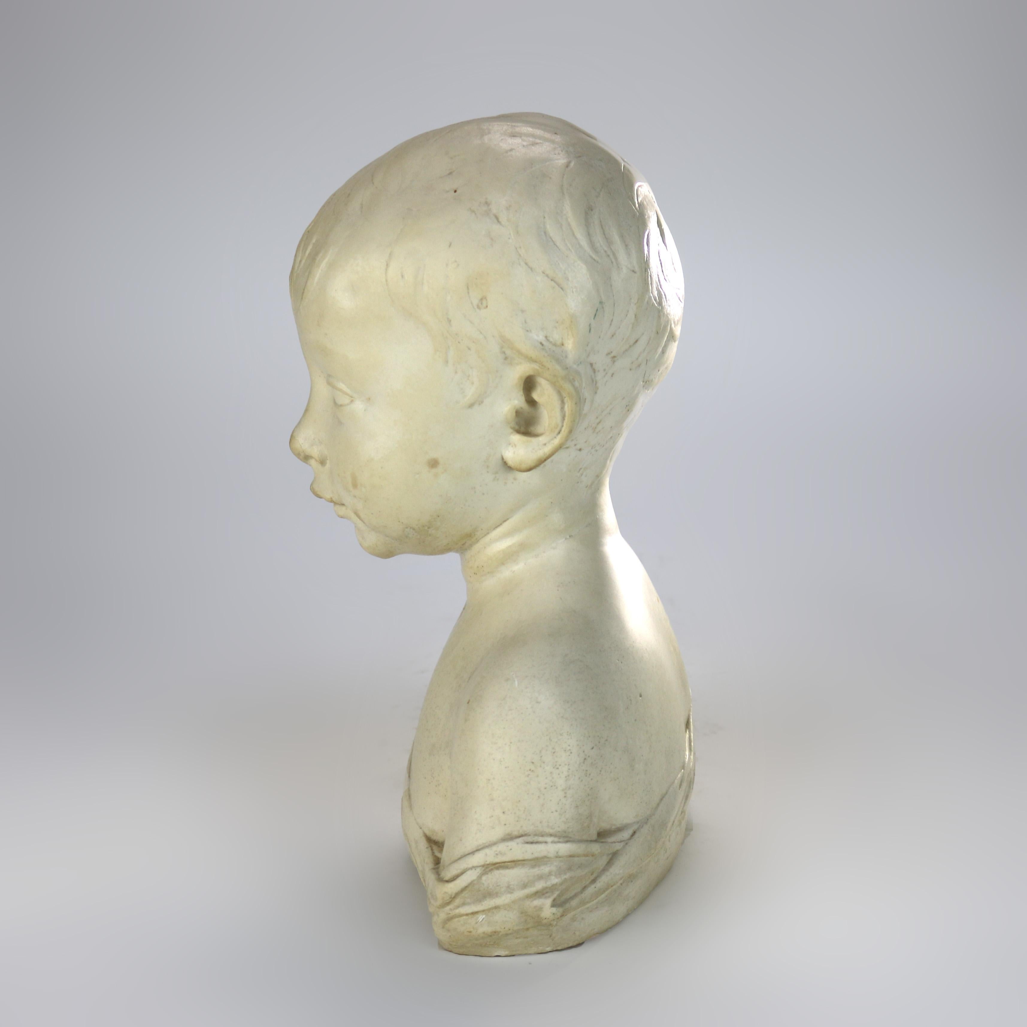 Reproduction ancienne de la National Gallery Bust Of A Child Sculpture C1930 en vente 2