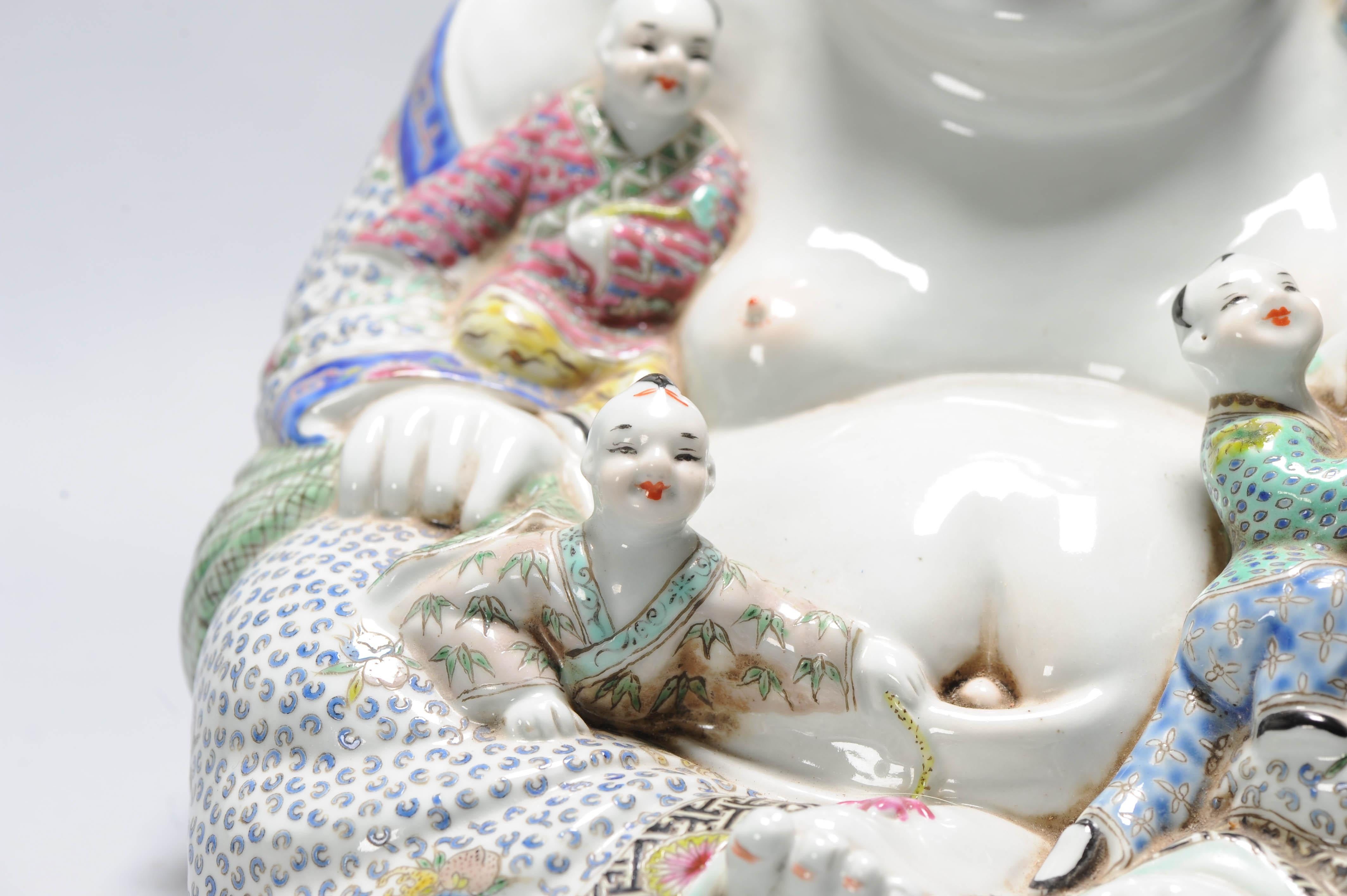 Antique Republic Period 1912-1949 Chinese Porcelain Laughing Buddha 3