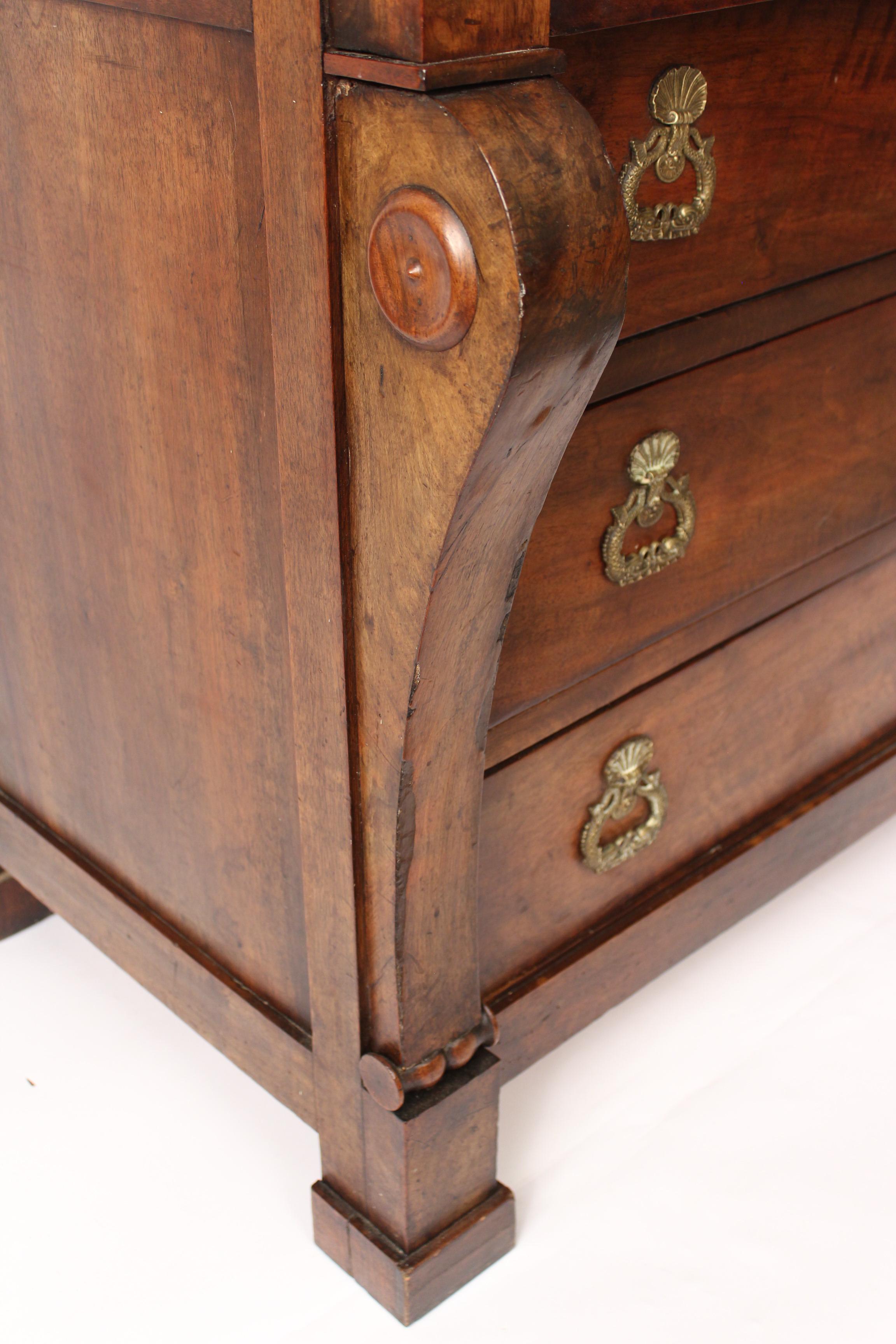Antique Restauration Style Walnut Chest of Drawers 3