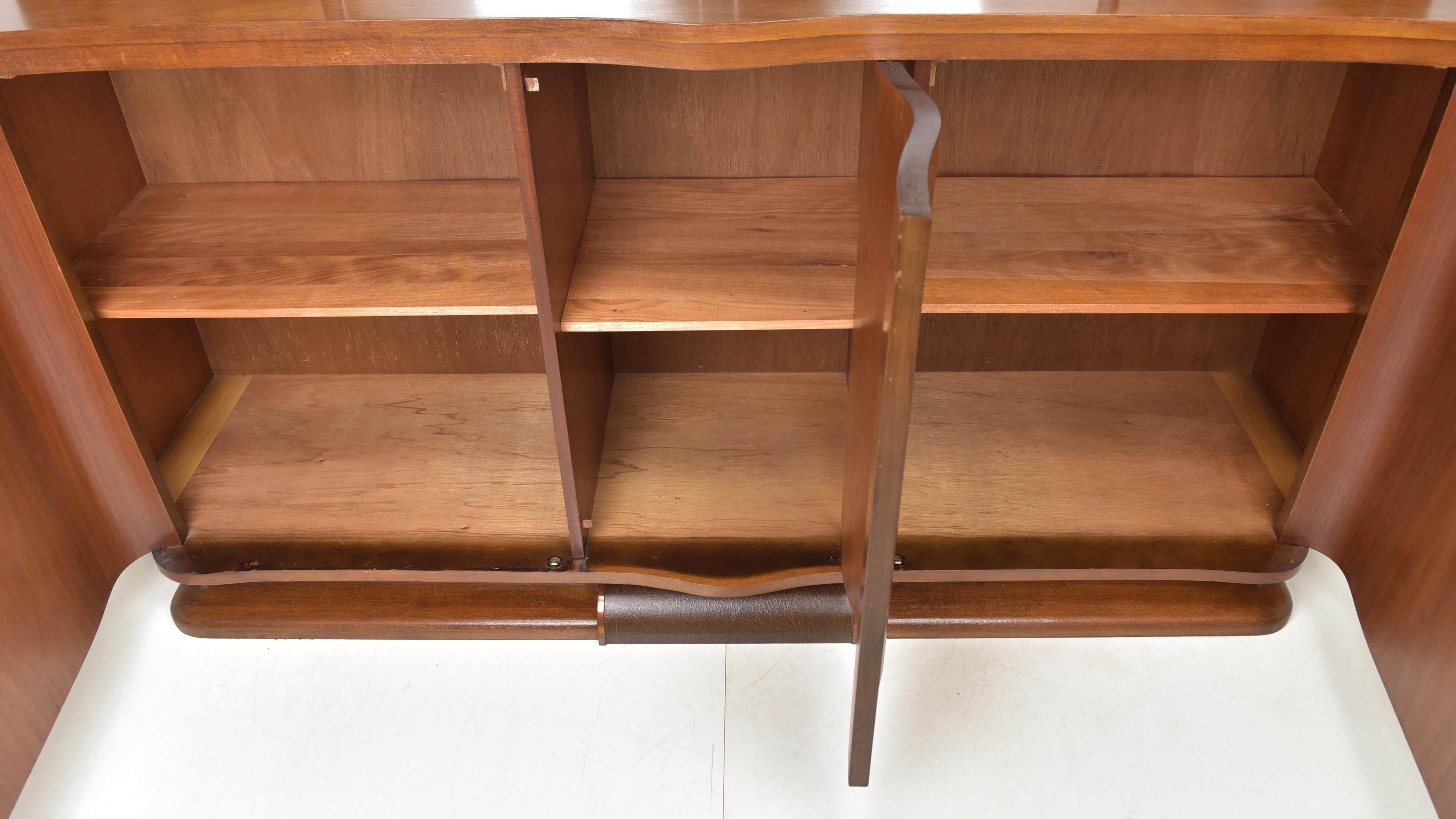 Antique! Restored Art Deco Sideboard Display Cabinet Dining Room Walnut For Sale 2