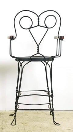 Antique Restored Counter Height Billiard Room Chair