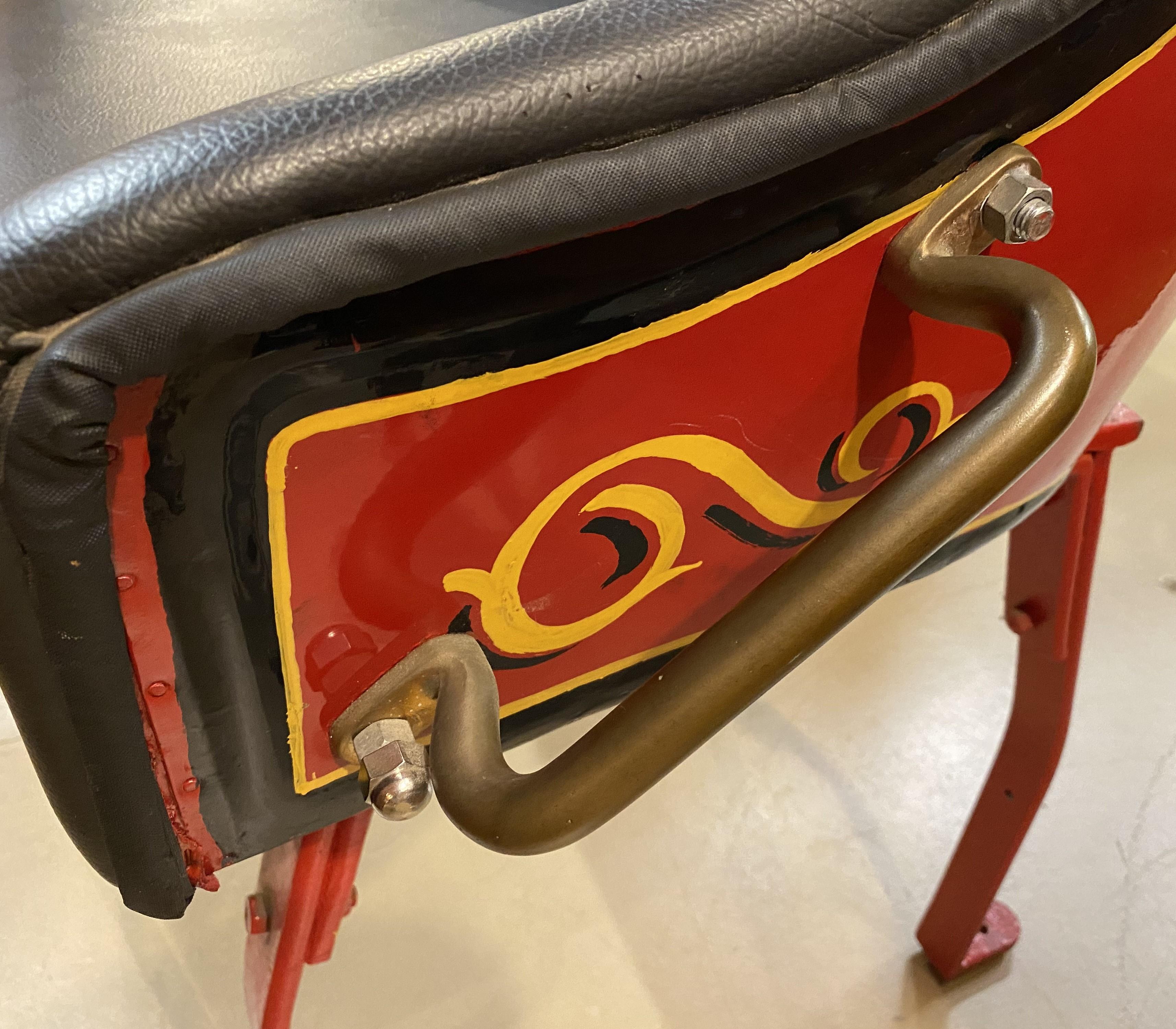 Antique Restored Fire Engine Seat circa 1920's For Sale 3