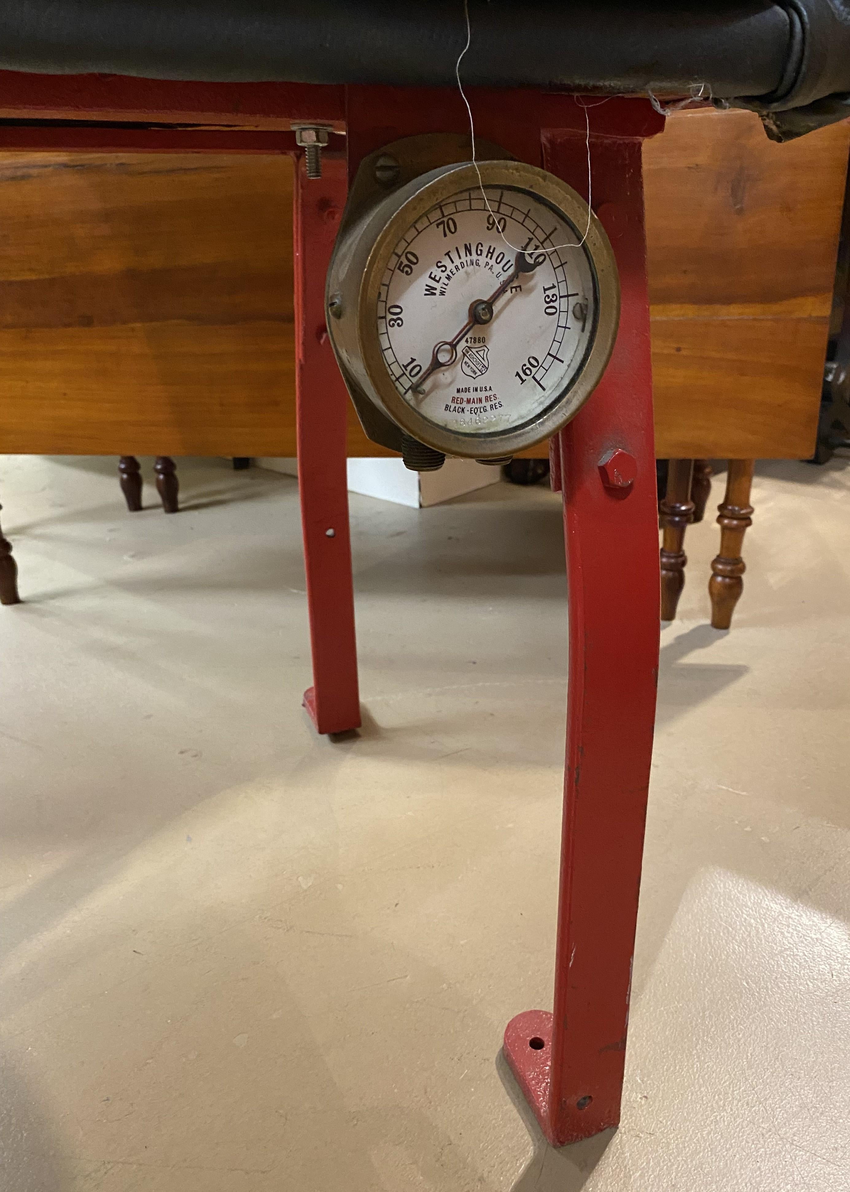 Brass Antique Restored Fire Engine Seat circa 1920's For Sale