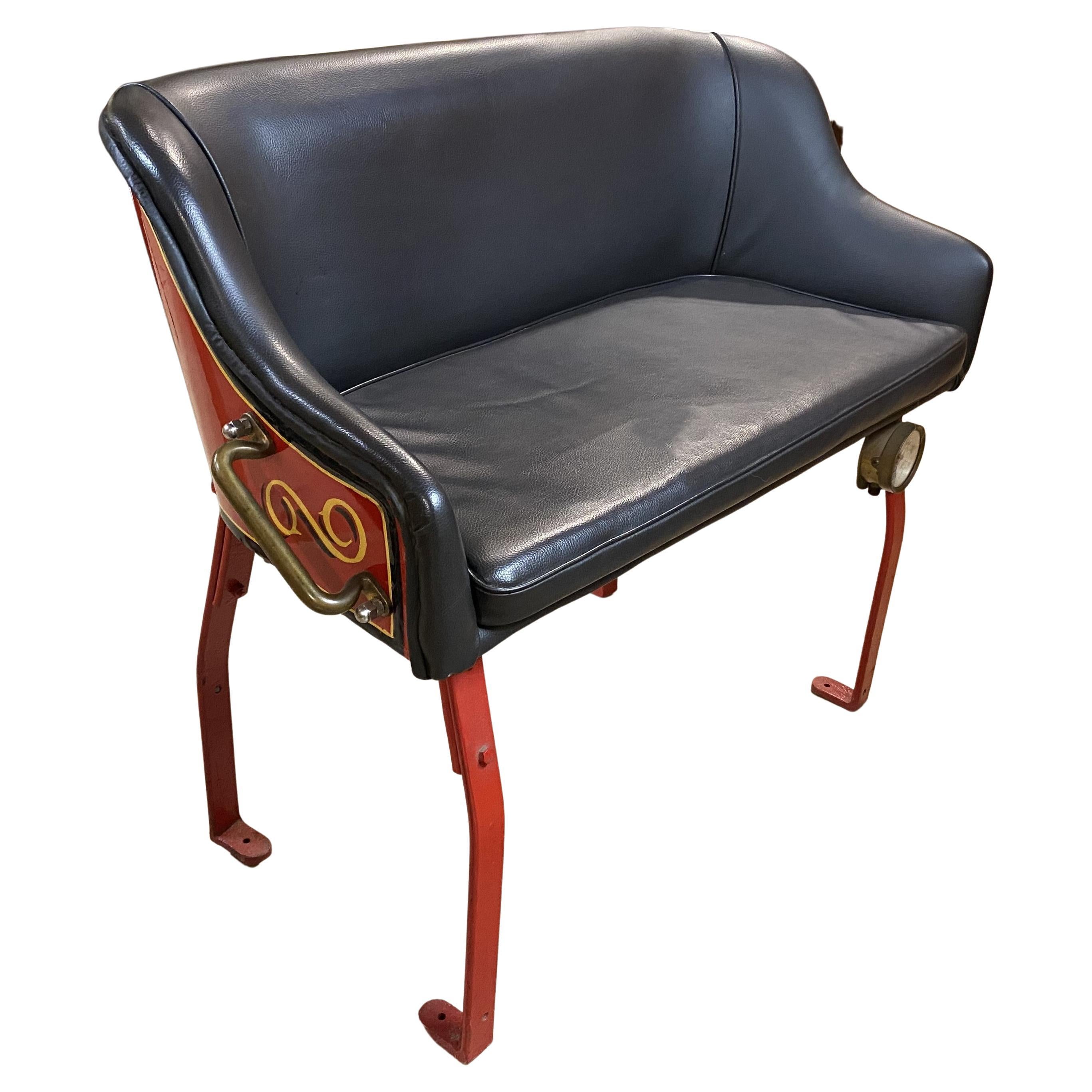 Antique Restored Fire Engine Seat circa 1920's For Sale