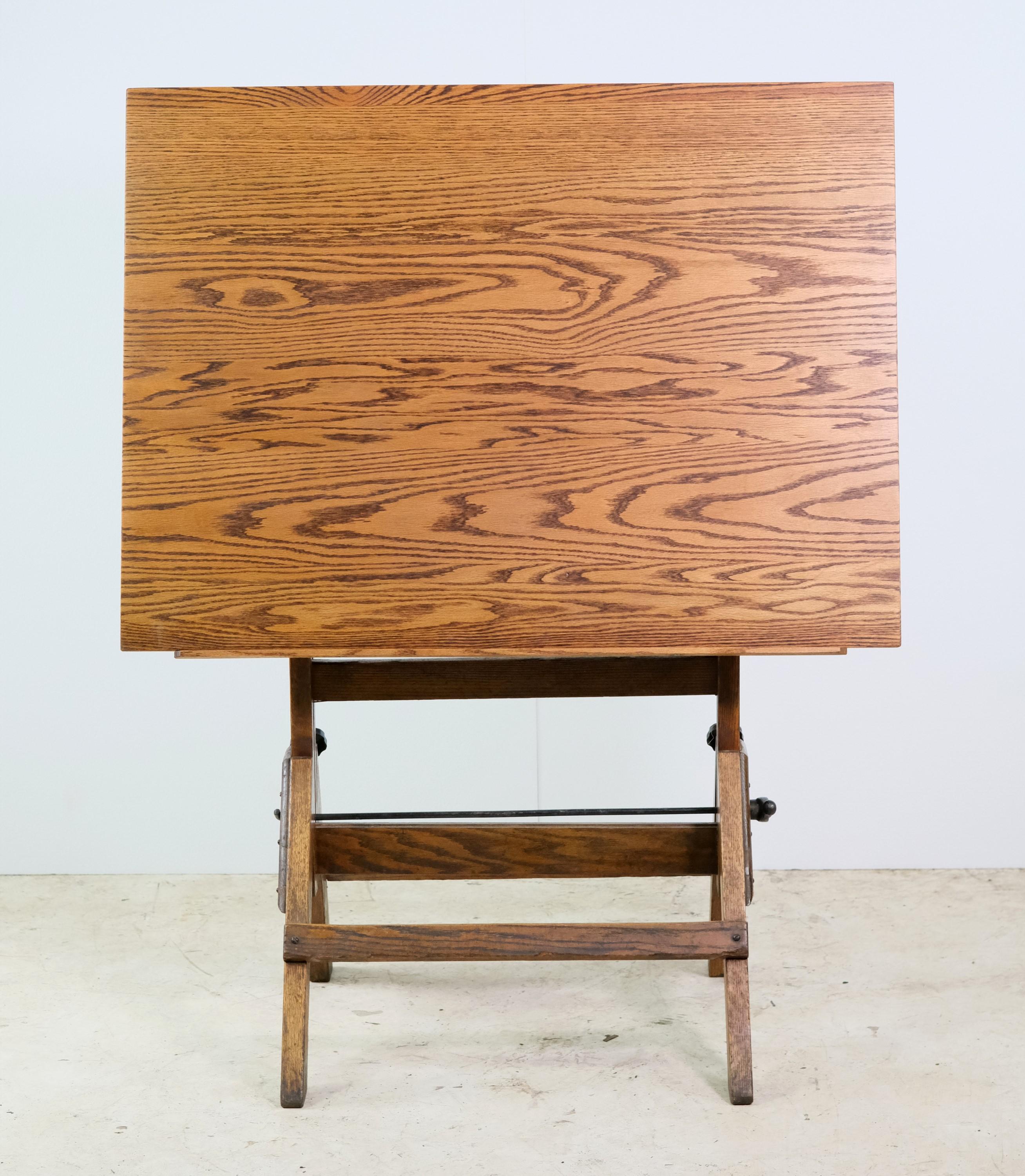 Antique Restored Hamilton Oak Architect's Drafting Table For Sale at 1stDibs hamilton drafting