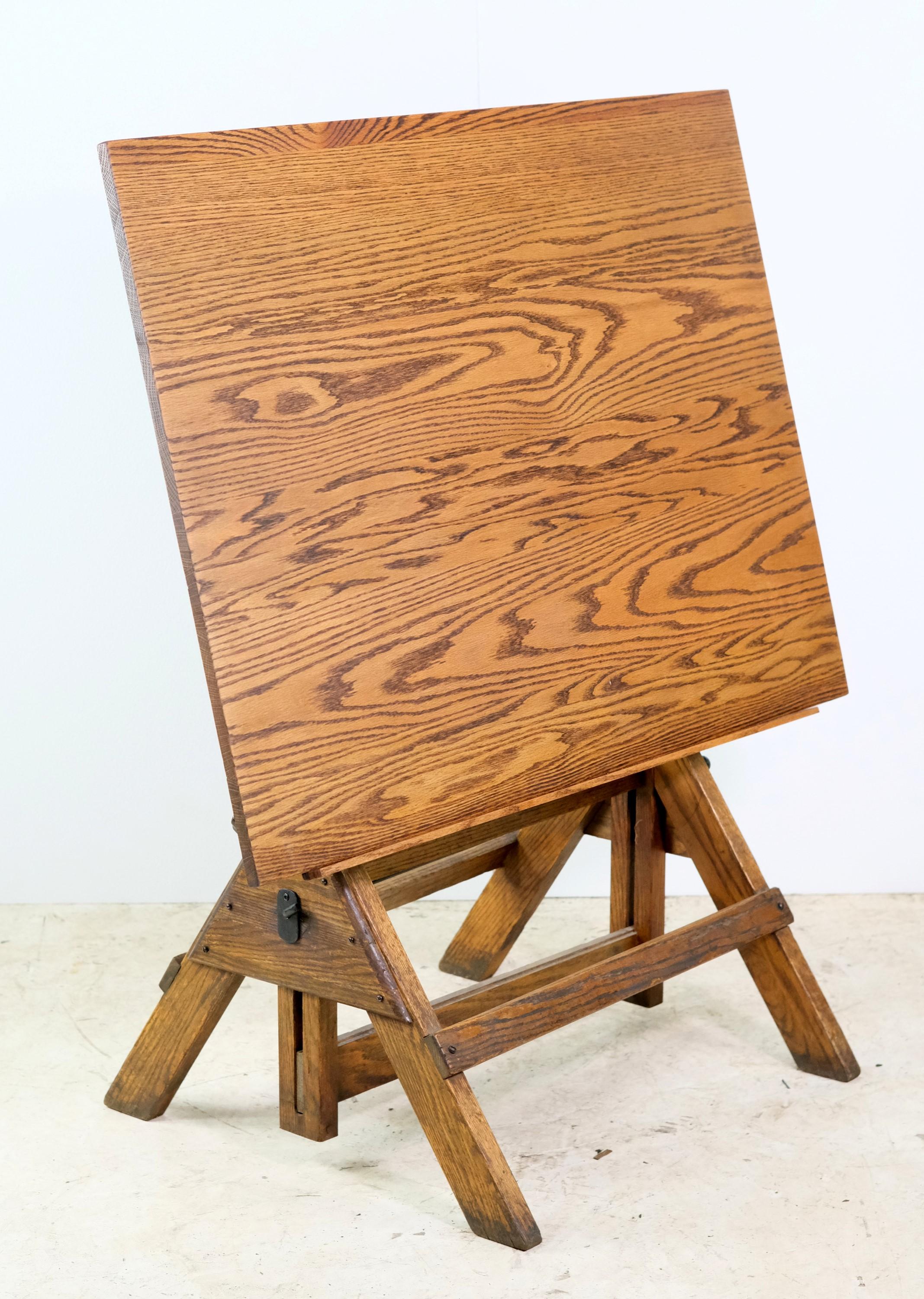 Antique Restored Hamilton Oak Architect's Drafting Table For Sale at 1stDibs hamilton drafting