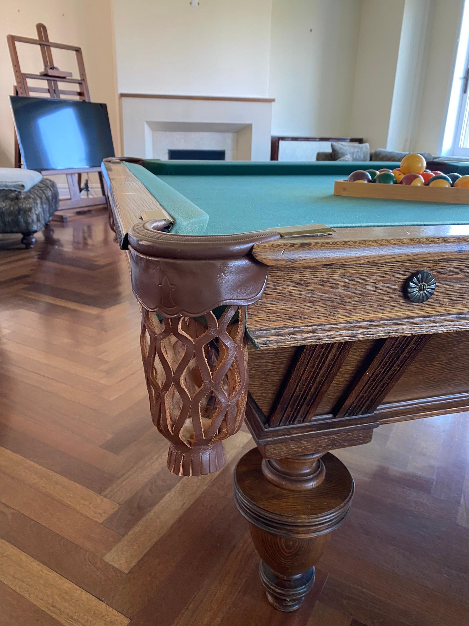 Antique Restored Narragansett Billiards Table For Sale 8