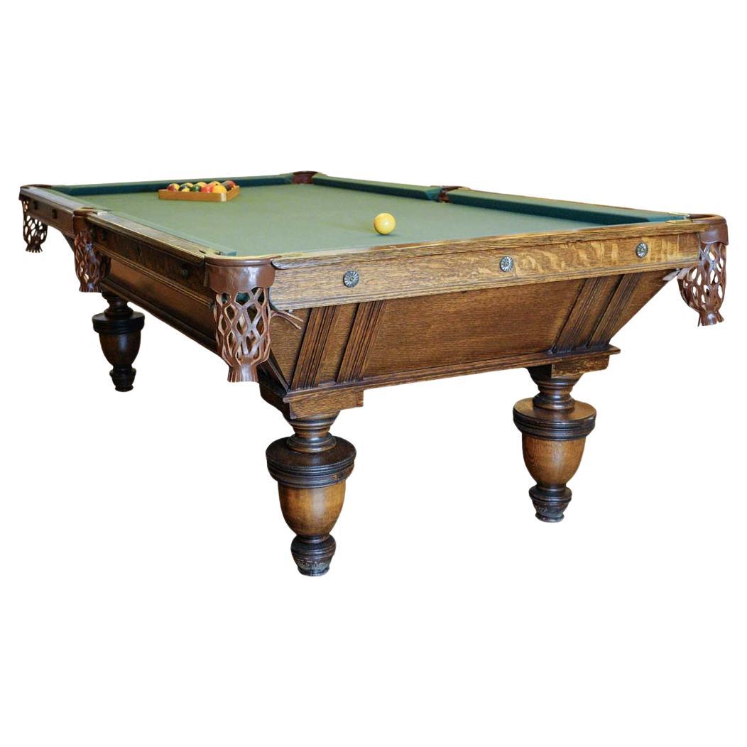 Antique Restored Narragansett Billiards Table For Sale