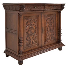 Antikes restauriertes Eichen-Sideboard aus der Gründerzeit (um 1900)
