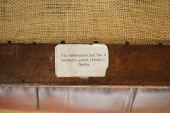 ANTIQUE RESTORED OXBLOOD CHESTERFIELD LEATHER CAPTAiNS CHAIR FROM THE HIBERNIAN