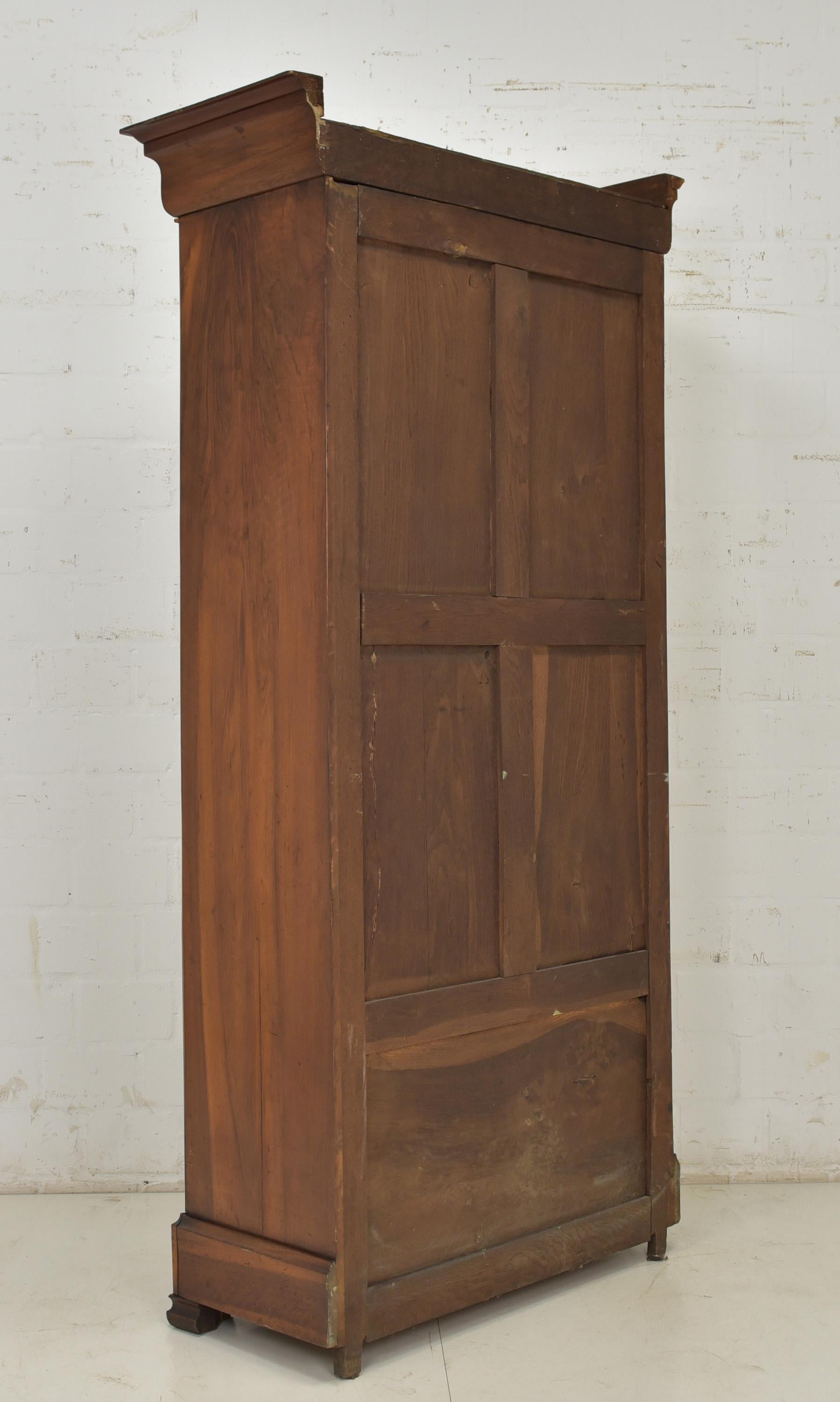 Antique Restored Walnut Louis Philippe Hallway Cabinet 5