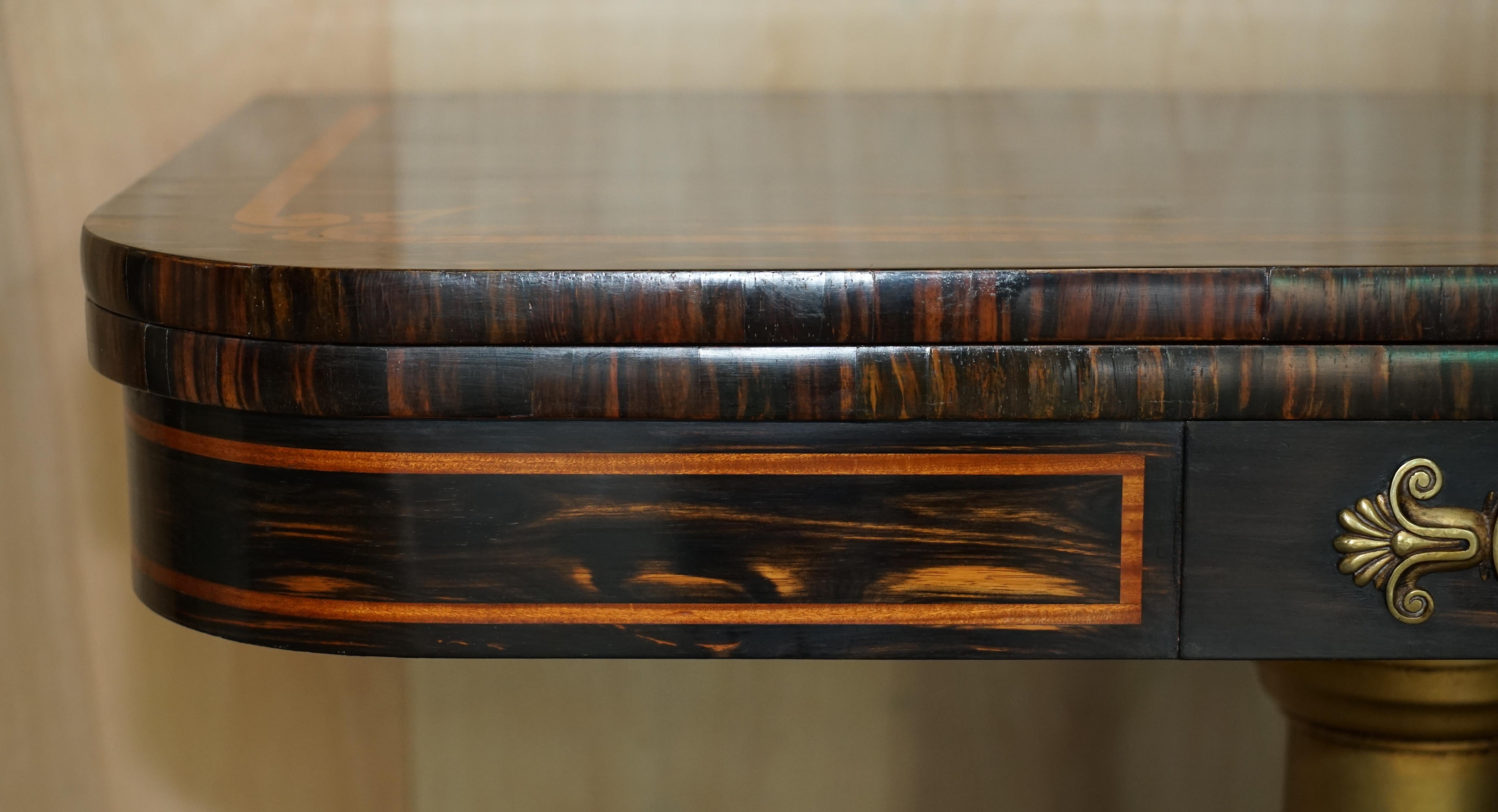 Mid-19th Century Antique Restored William IV circa 1830 Coromandel Occasional Games Cards Table For Sale
