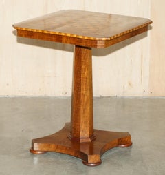 ANTiQUE RESTORED WILLIAM IV CIRCA 1830 HARDWOOD & WALNUT WOOD CHESSBOARD TABLE