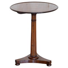 Antique Restored William iv Mahogany Tilt Top Occasional Wine Lamp End Table