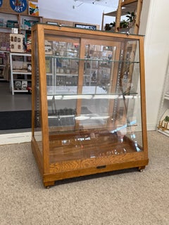 Antique Retail Oak Display Cabinet from Wells Butchers’ Supply Co. Seattle