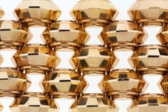 Vintage Retro 18 Karat Roségold breites Panzerarmband