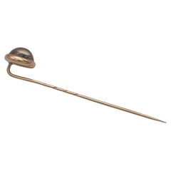 Antique Reverse Crystal Stickpin Tiepin Boxer Dog 14kt Red Gold Red Dog Collar