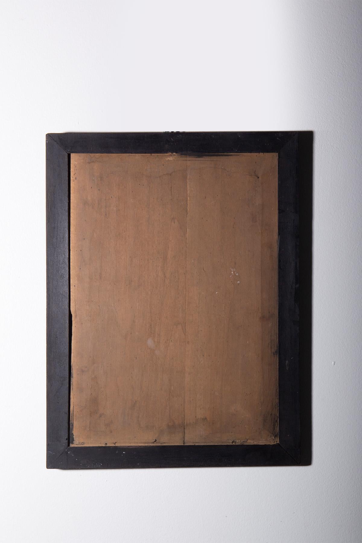 Dieses bezaubernde Hinterglasbild, das im China des frühen 19. Jahrhunderts entstand, ist ein seltenes Beispiel für künstlerische Meisterschaft und delikate Handwerkskunst. Das Kunstwerk zeigt einen eleganten blühenden Bonsai, der voller
