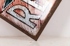 Antique Reverse Painted Double-Sided French Cafe Restaurant Trade Sign. c.1920