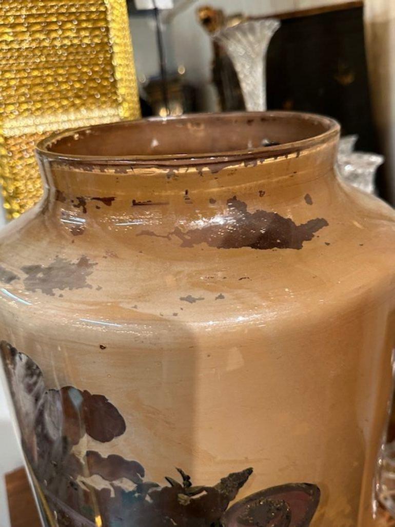 20th Century Antique Reverse Painted Jar For Sale