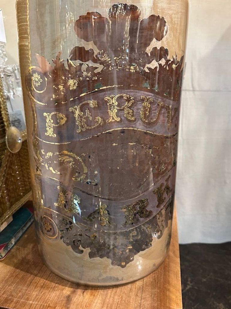 Antique Reverse Painted Jar For Sale 1