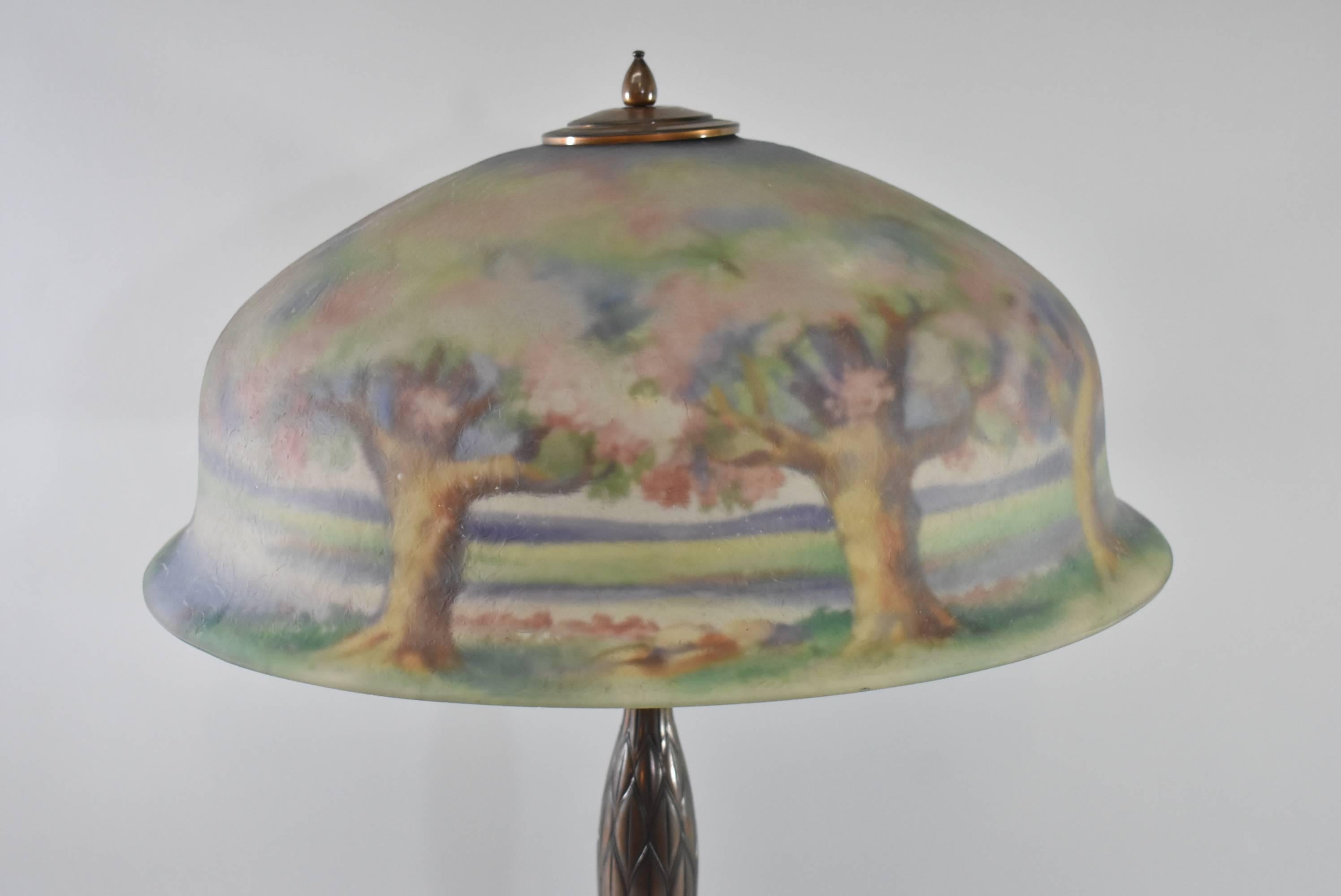 pairpoint reverse painted lamp