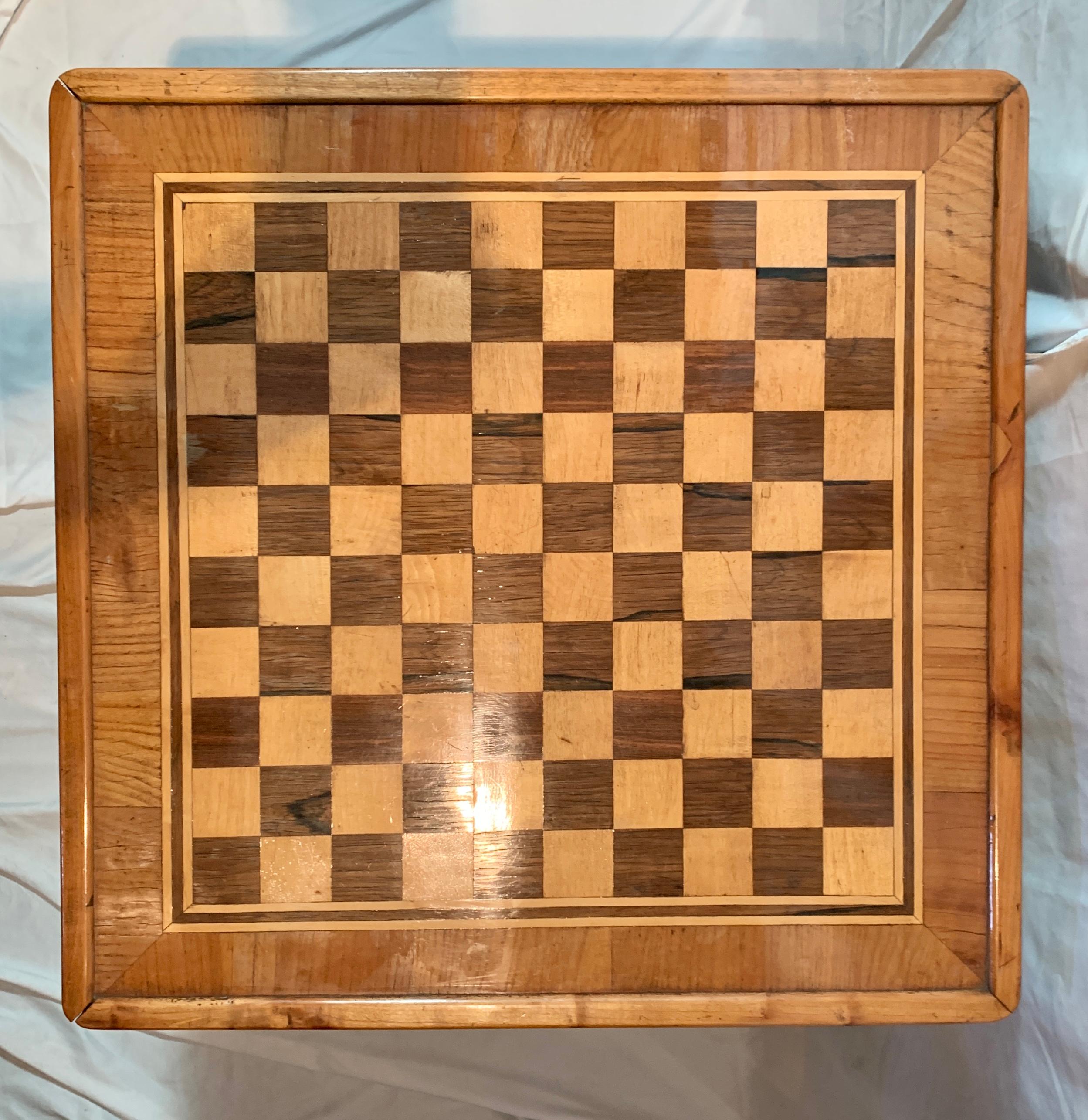 Late 19th Century Antique Reversible Games Table with Chess and Backgammon, Circa 1890