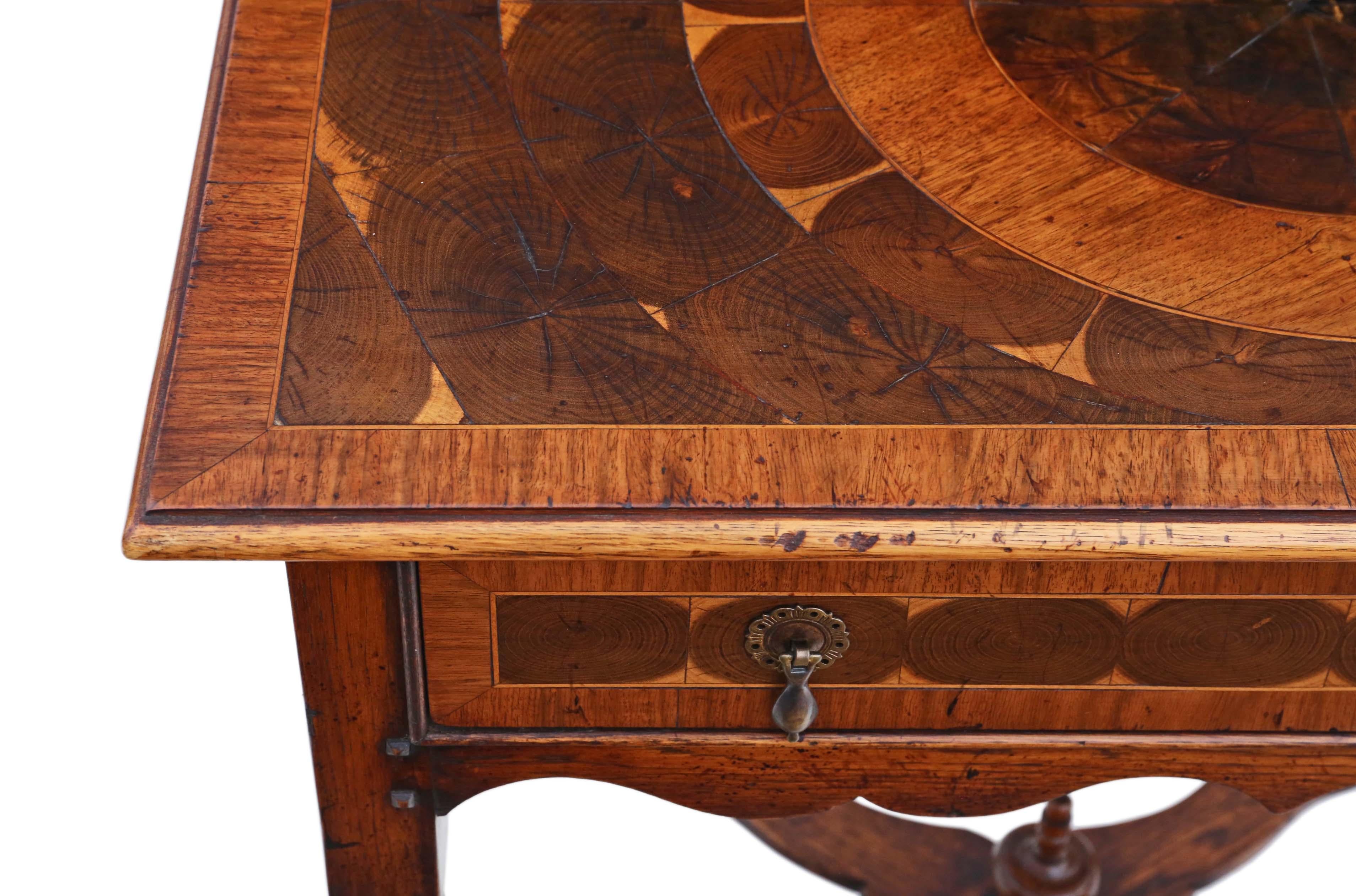Noyer Antique Revive Queen Anne Walnut Writing Side Occasional Table Desk C1950 en vente