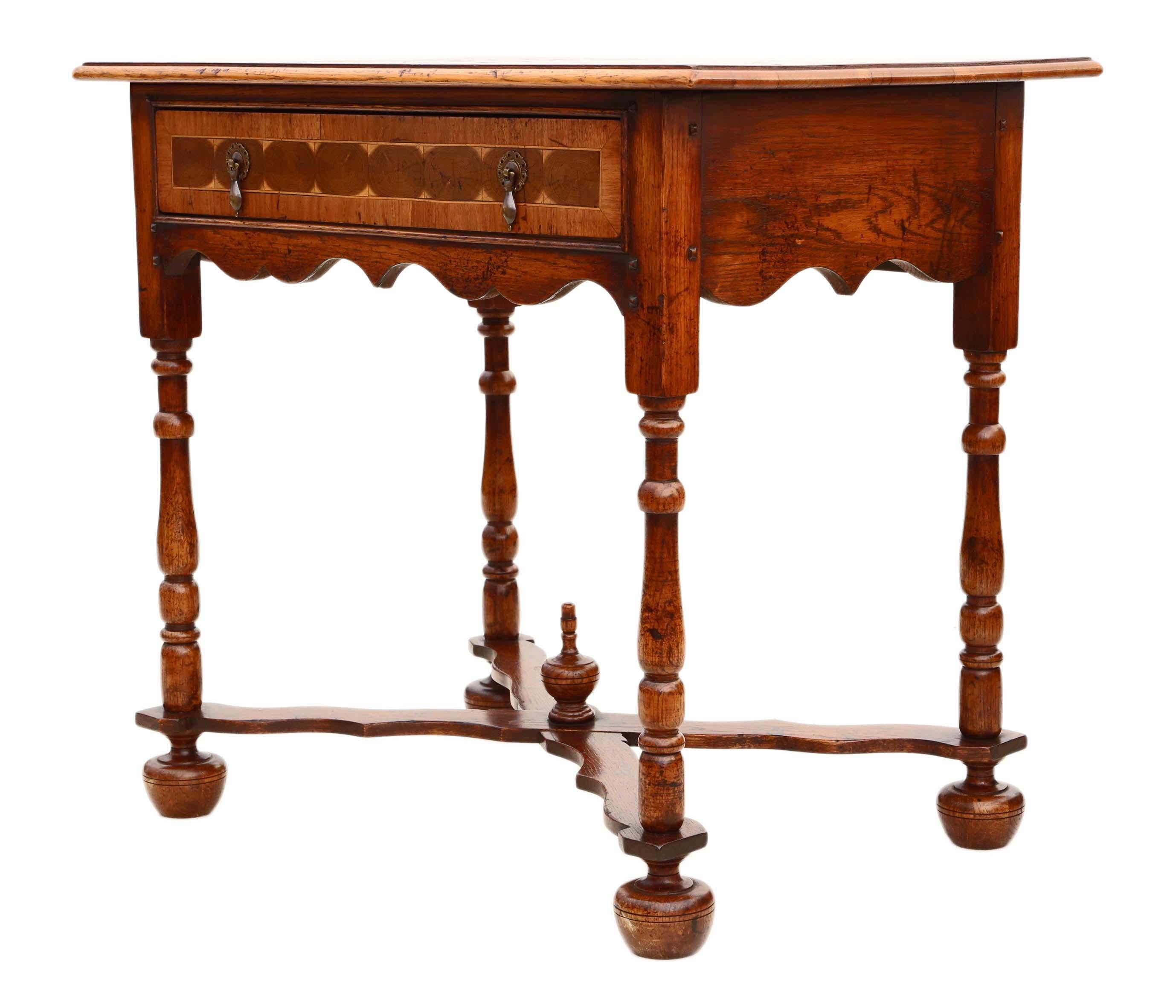 Antique Revive Queen Anne Walnut Writing Side Occasional Table Desk C1950 en vente 3