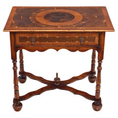 Antique Revival Queen Anne Nussbaum Schreiben Seite Beistelltisch Schreibtisch C1950