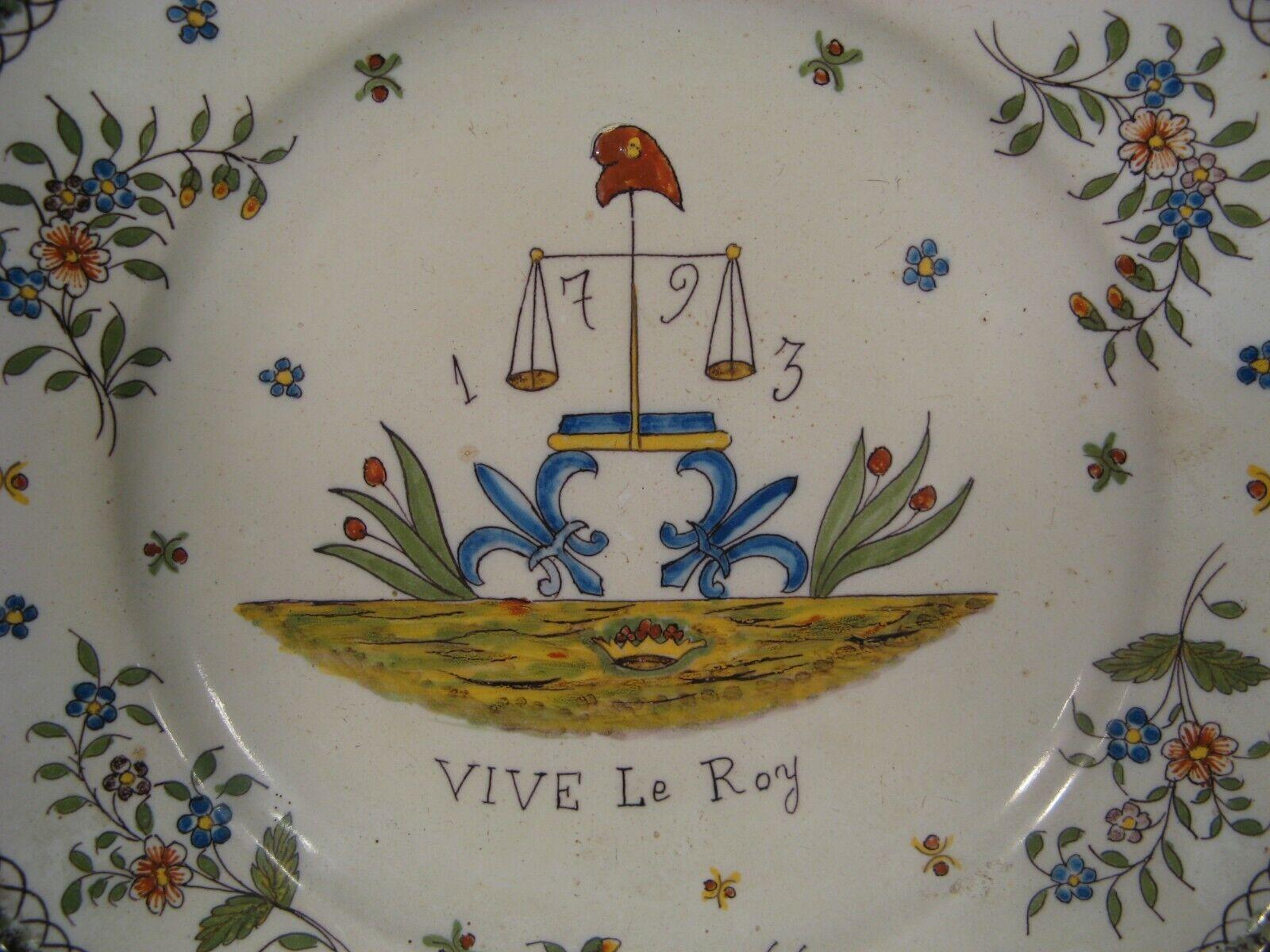 Empire Antique Revolutionary Faience Plate 