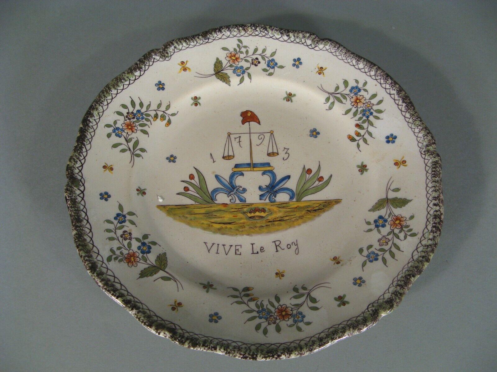 Antique Revolutionary Faience Plate 
