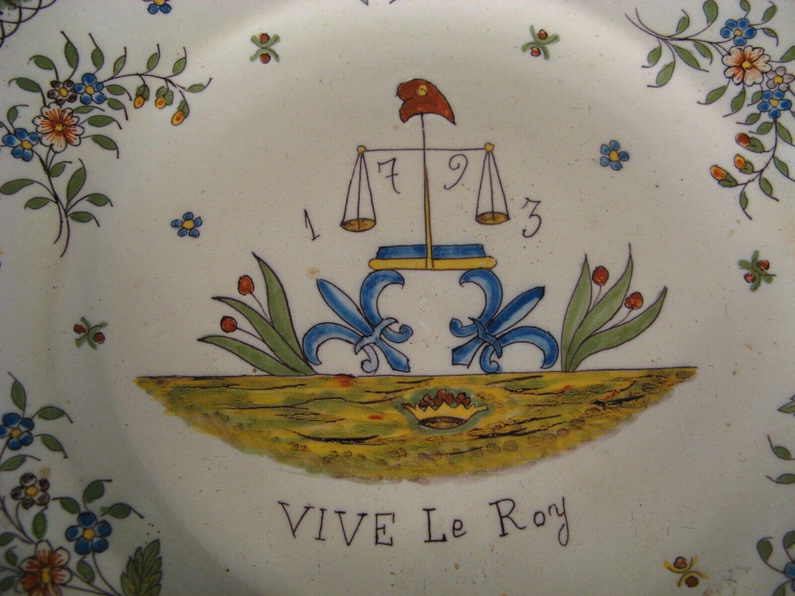 20th Century Antique Revolutionary Faience Plate 