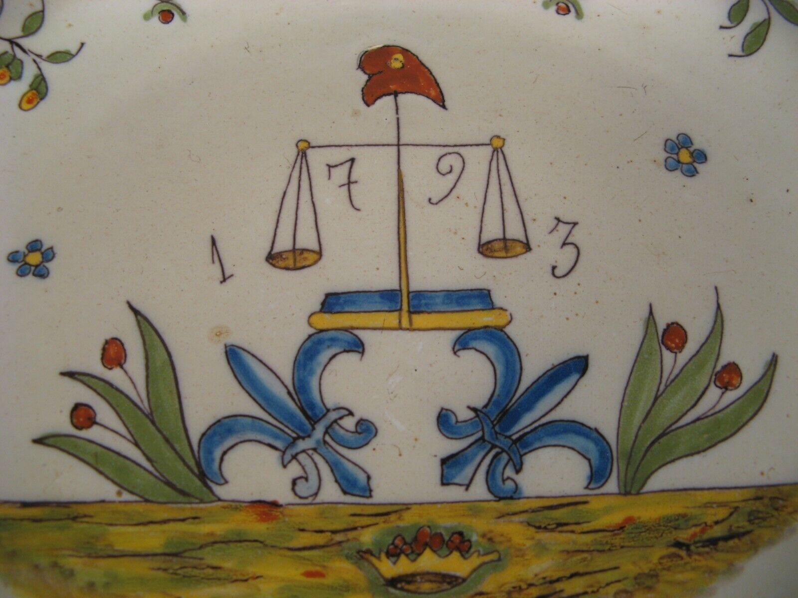 Antique Revolutionary Faience Plate 