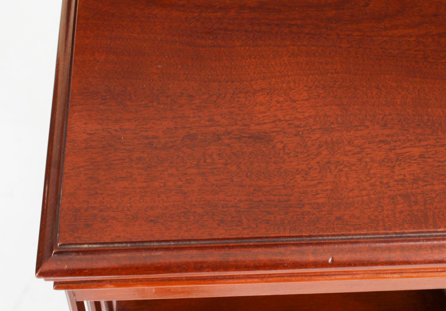 Antique Revolving Bookcase Flame Mahogany 1900s 3