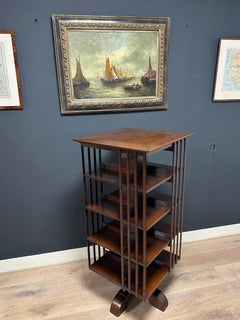 Antique revolving bookcase