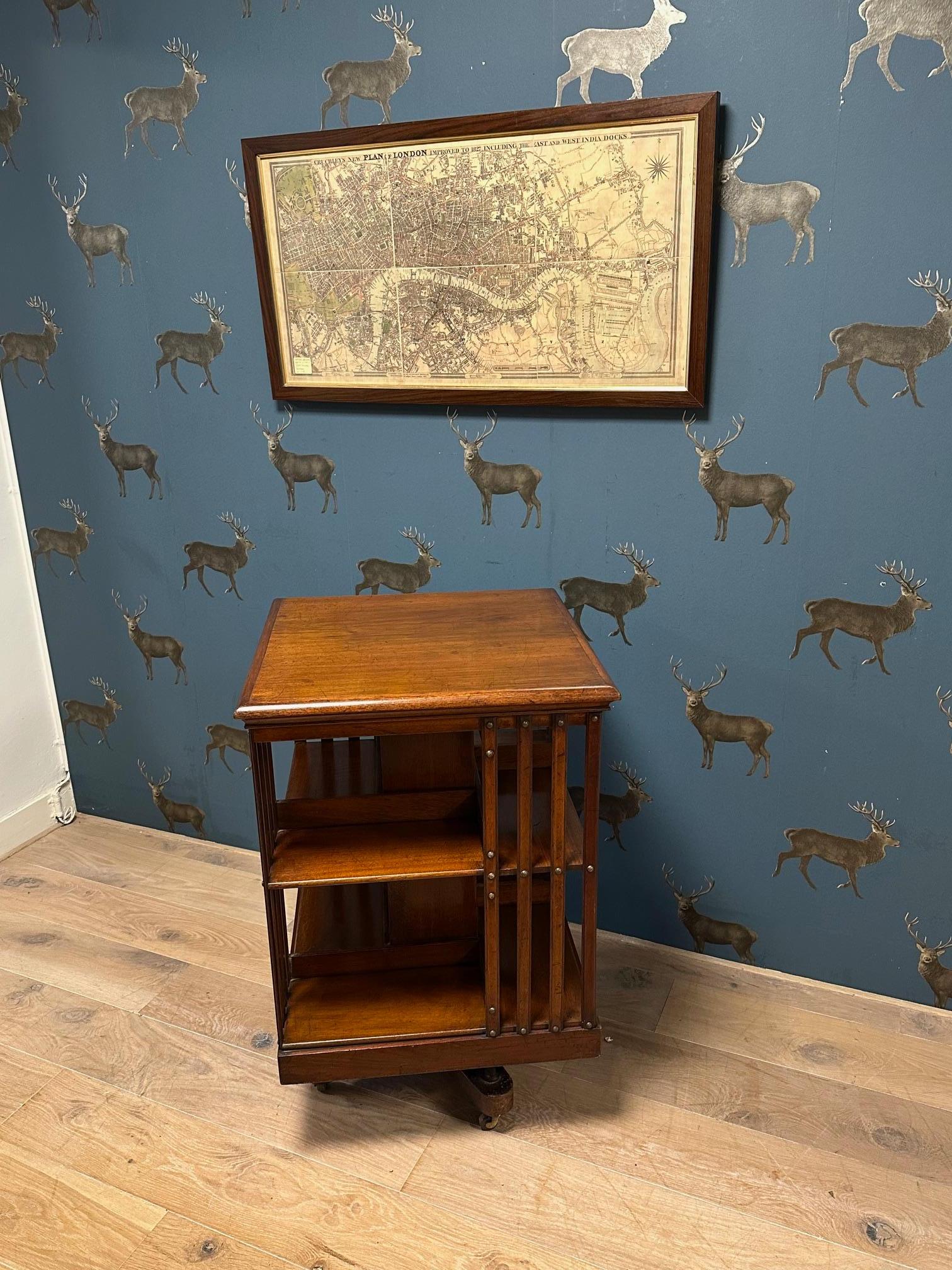 British Antique revolving bookcase For Sale