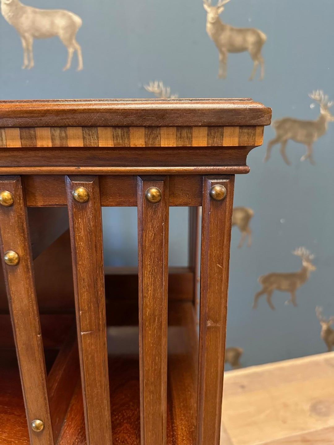 Walnut Antique Revolving Bookcase For Sale