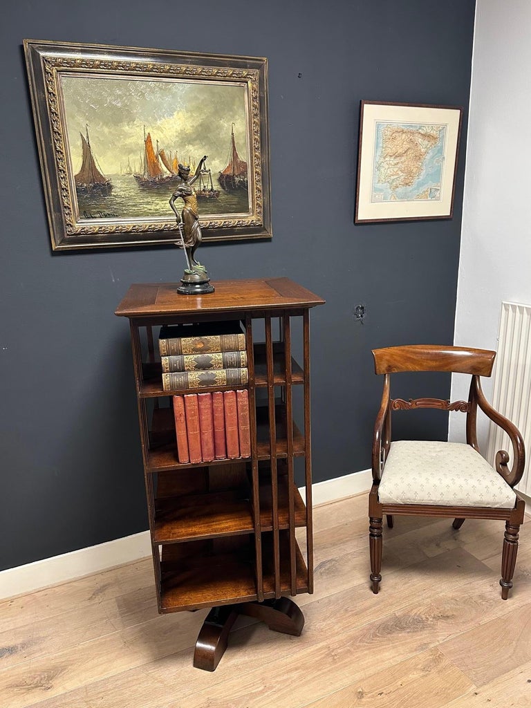 Antique revolving bookcase For Sale at 1stDibs