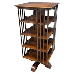 Antique revolving bookcase