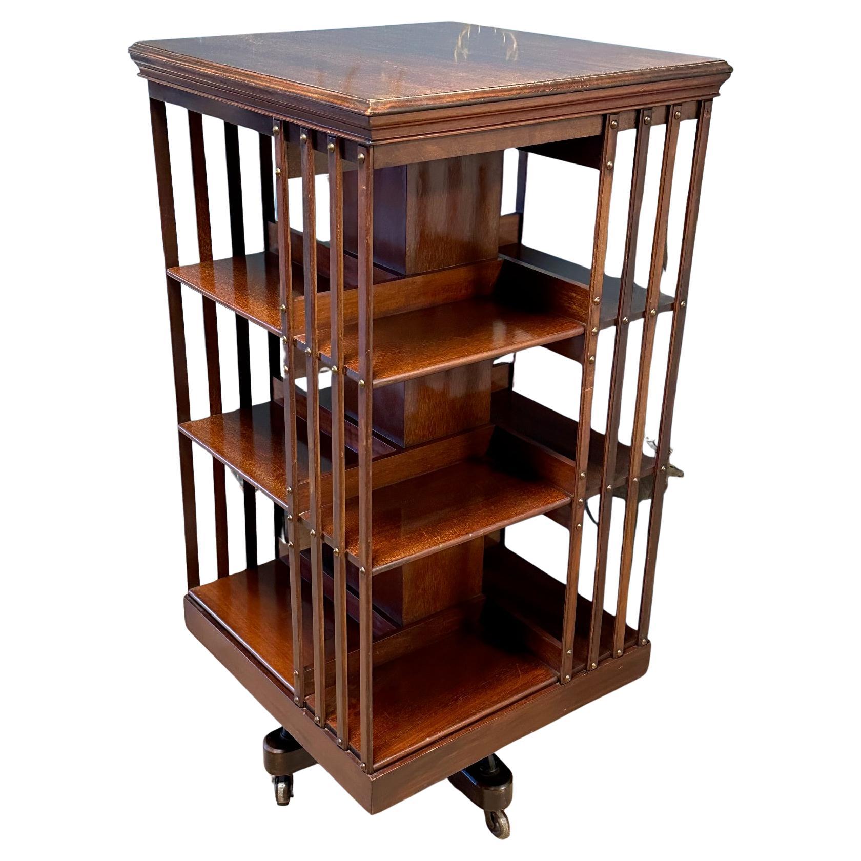 Antique revolving bookcase