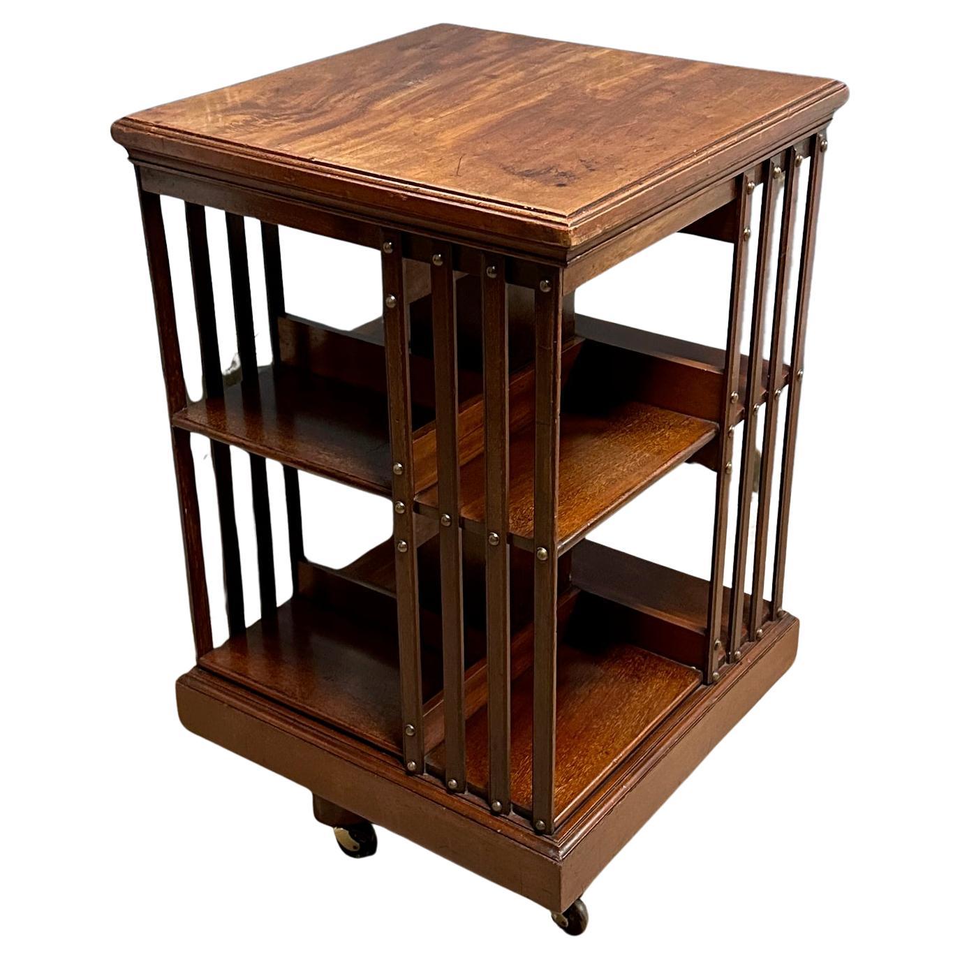 Antique revolving bookcase