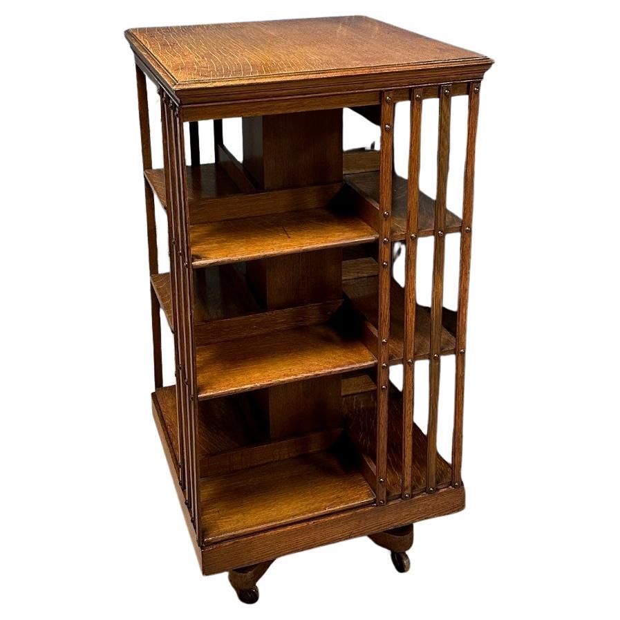 Antique revolving bookcase