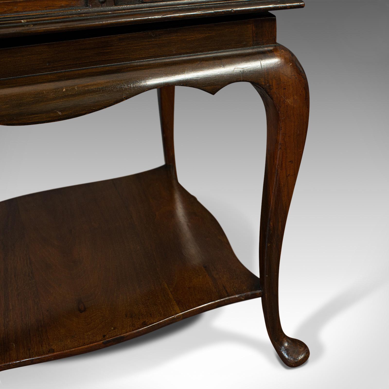 Antique Revolving Library, English, Walnut, Bookcase Table Edwardian, circa 1910 7