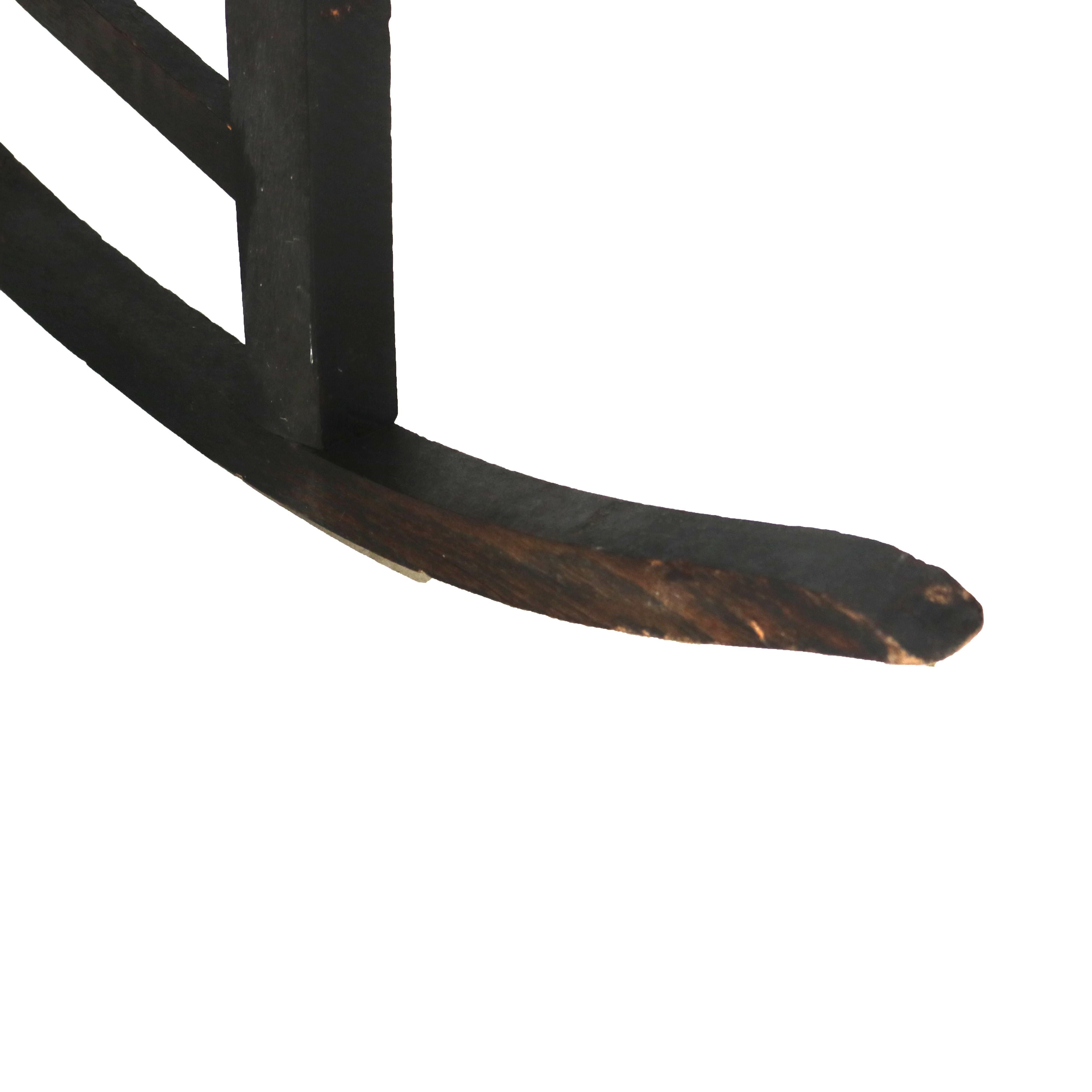 Chêne Antiquité RH Conant's Sons Mission Arts & Craft Oak Slat Back Rocking Chair c1910 en vente