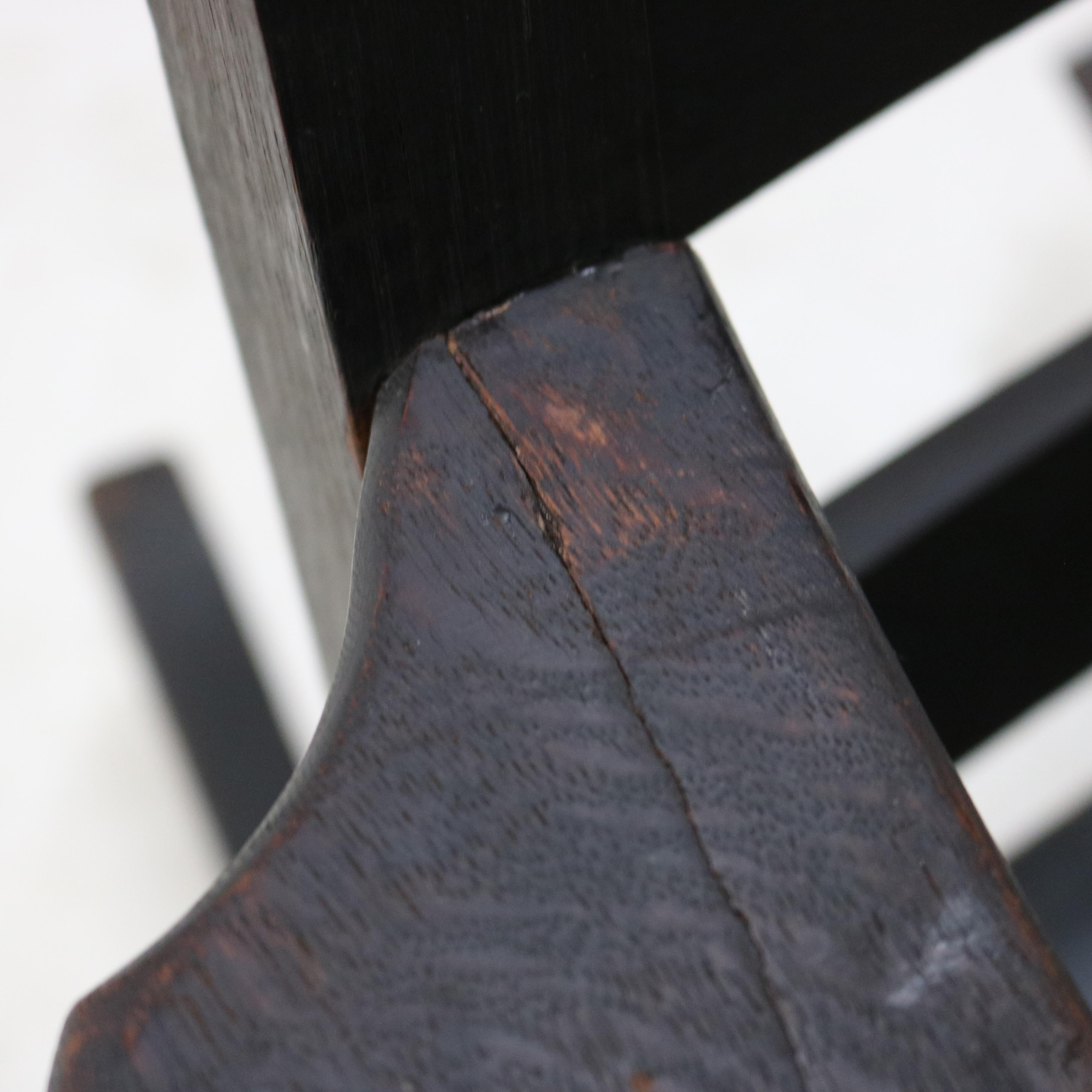 Antiquité RH Conant's Sons Mission Arts & Craft Oak Slat Back Rocking Chair c1910 en vente 3